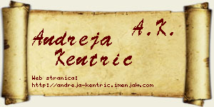 Andreja Kentrić vizit kartica